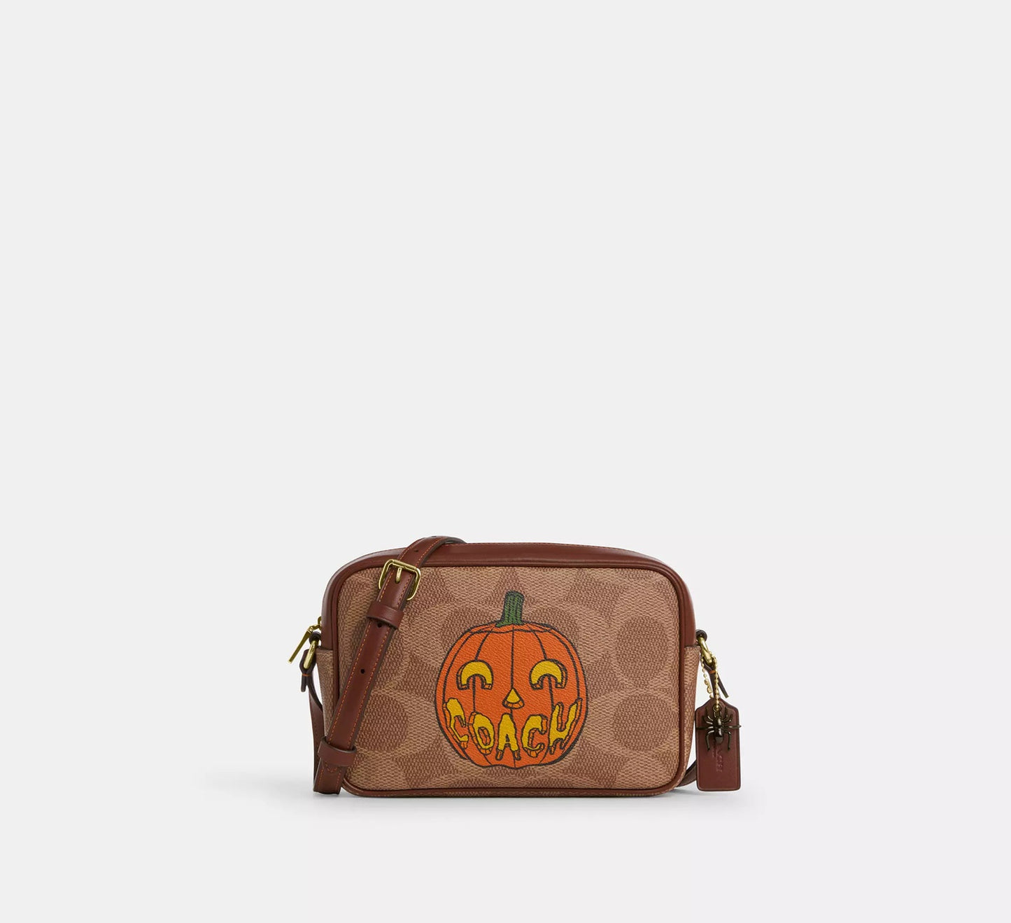 Jamie Camera Bag In Signature Canvas With Halloween Print Tan Coach