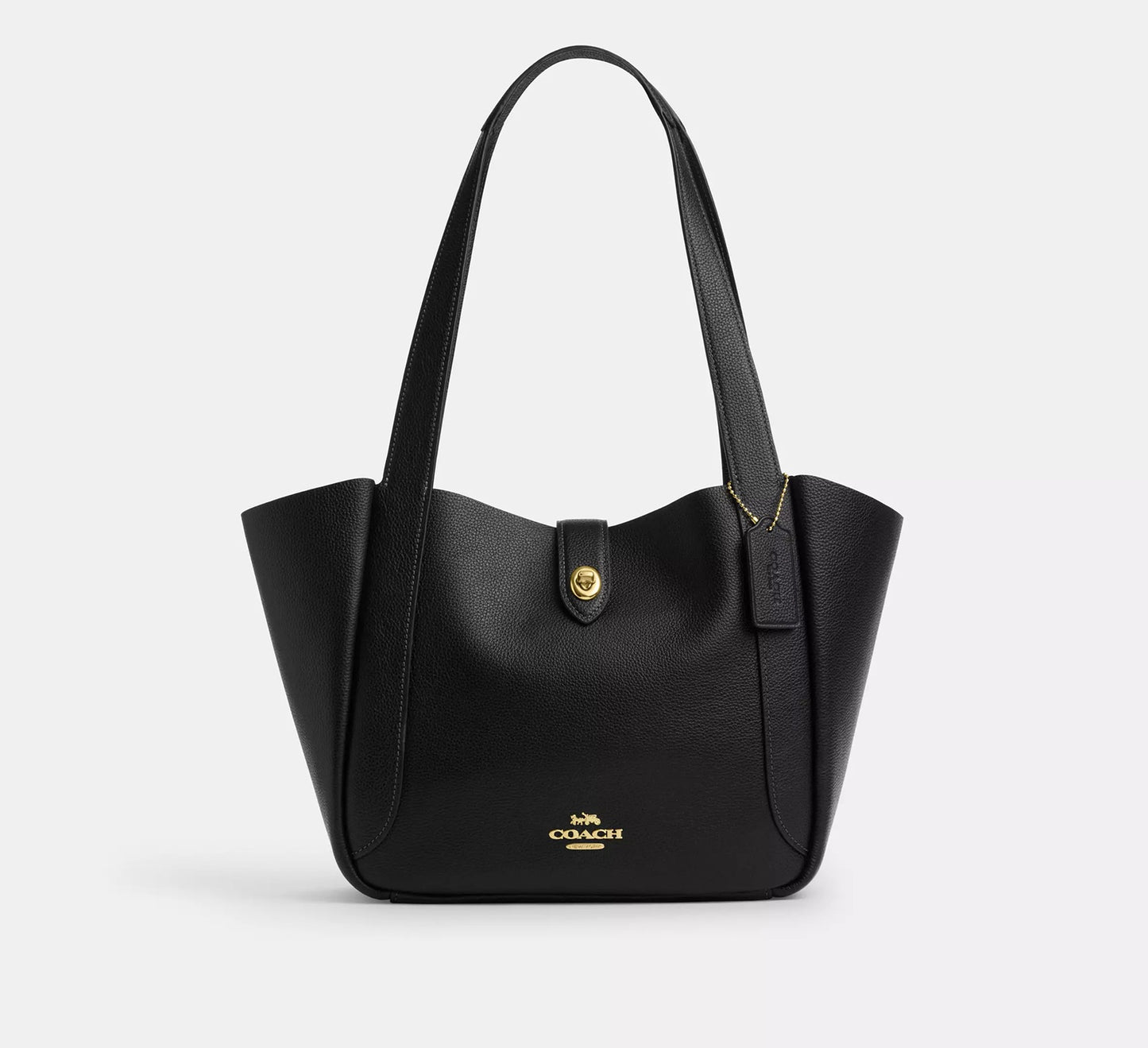 Hadley Turnlock Tote Bag Black Coach