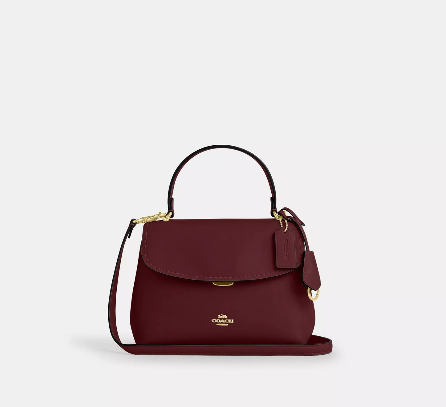 Emory Top Handle Bag Maroon Coach