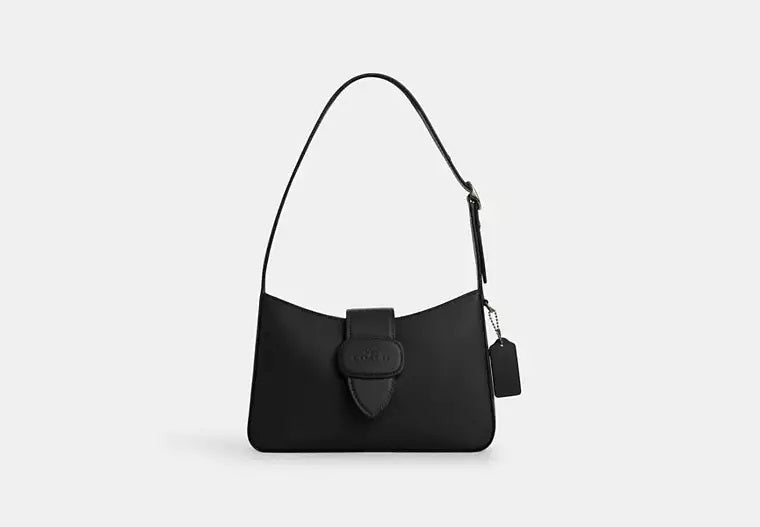 Eliza Shoulder Bag With Zipper Closure Black Coach