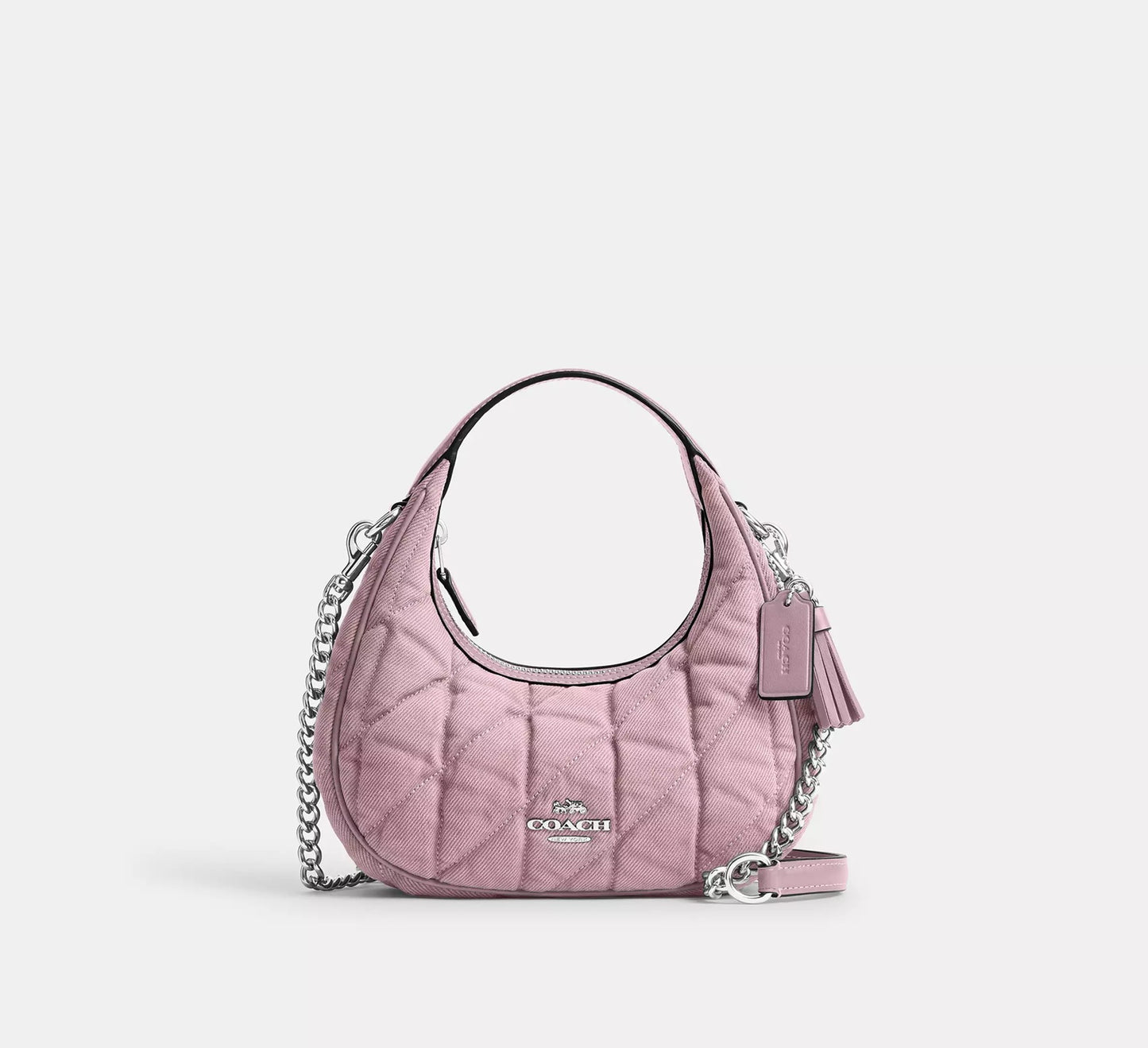 Carmen Mini Crossbody Bag Quilted Denim Ballerina Carnation Coach