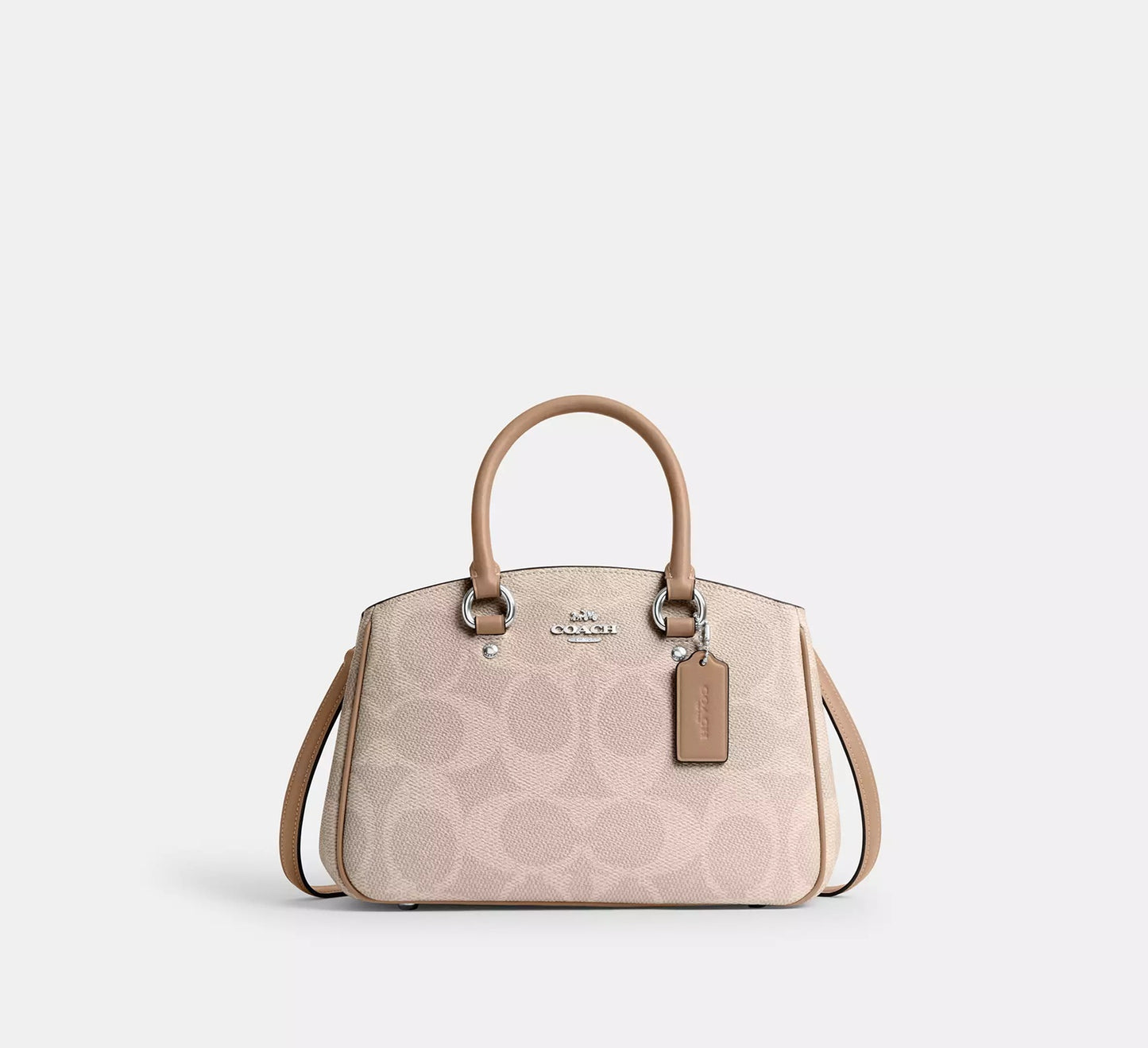 Savannah Small Carryall Bag In Signature Canvas Sand Taupe Coach