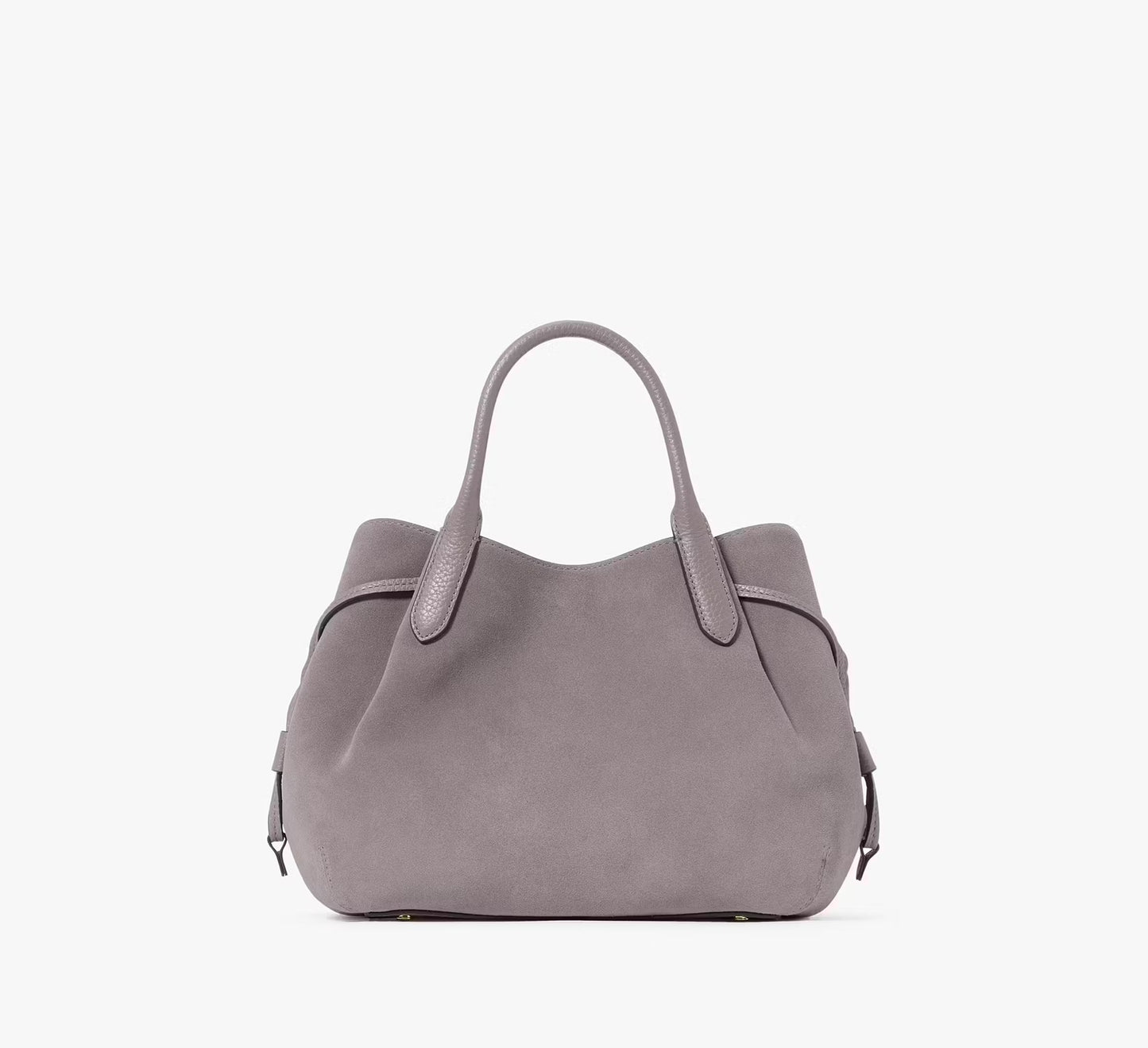 Dumpling Suede Small Satchel Bag Hare Grey Kate Spade