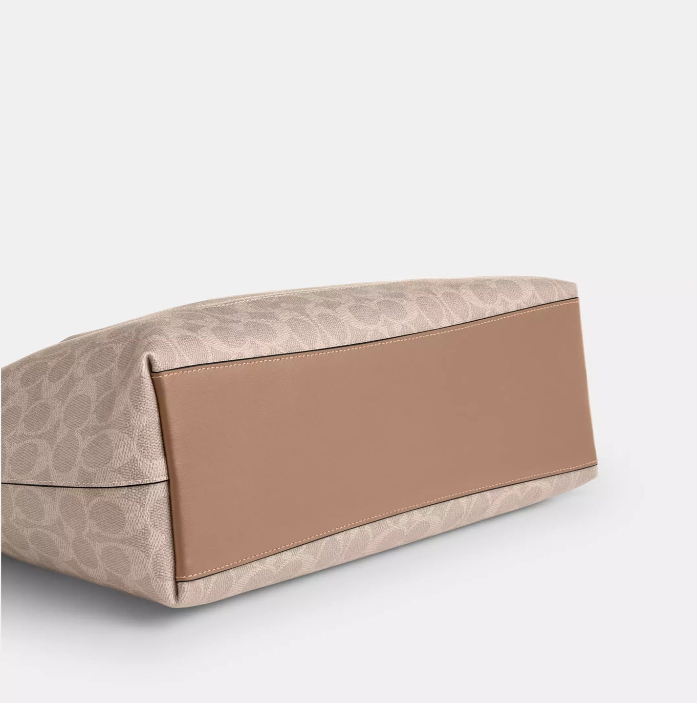 Station Tote Bag In Signature Canvas Sand Taupe Coach