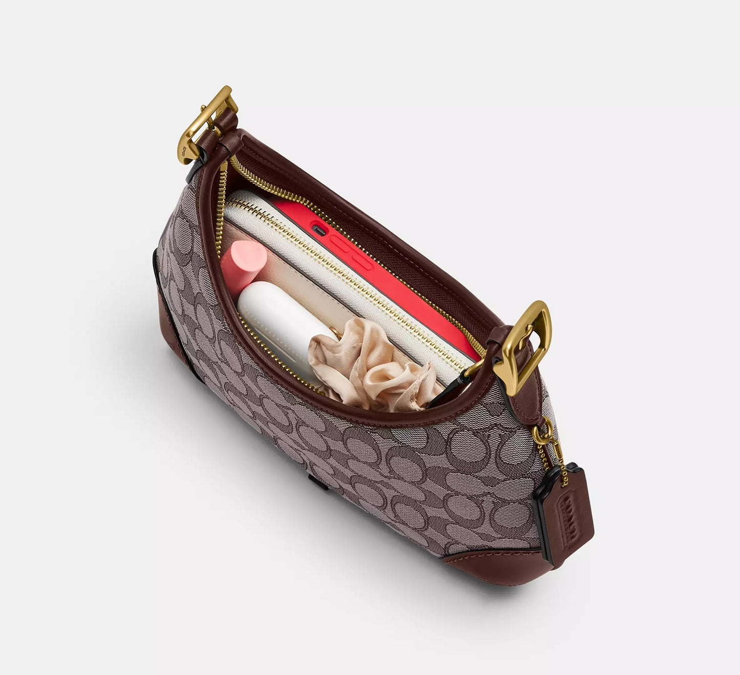 Hamptons Hobo Bag In Signature Jacquard Oak Maple Coach