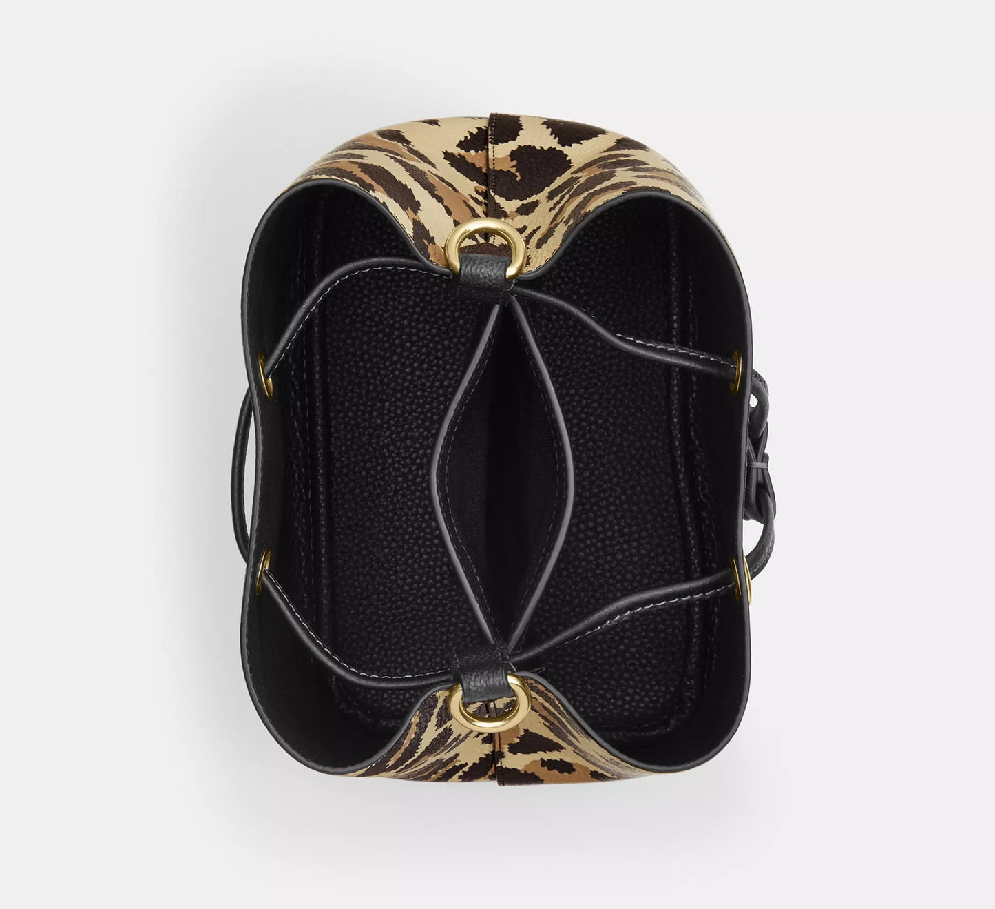 Rowan Bucket Bag With Leopard Print Multi Coach