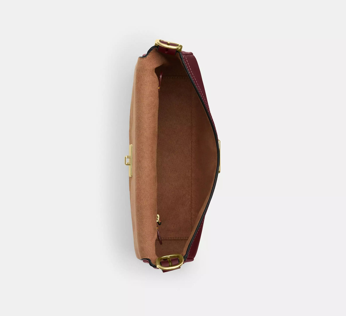 Etta Small Flap Shoulder Bag Maroon Coach