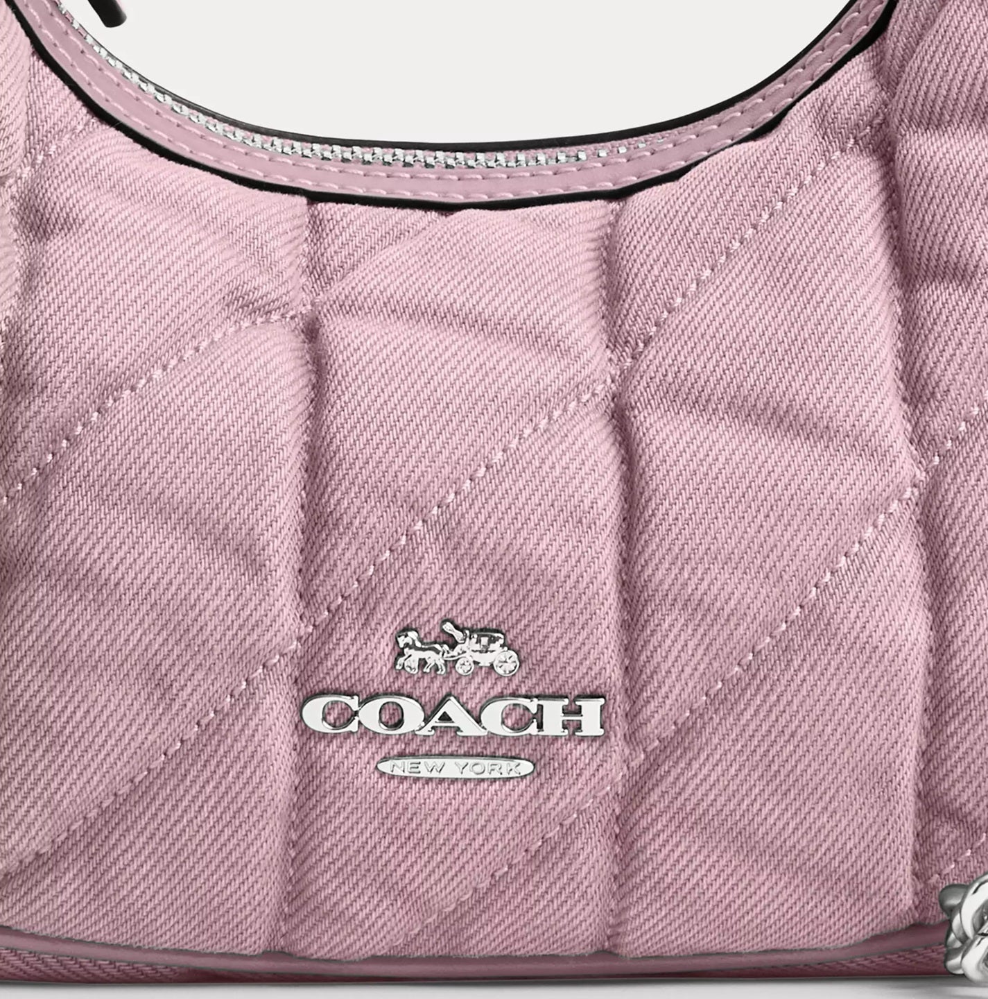 Carmen Mini Crossbody Bag Quilted Denim Ballerina Carnation Coach