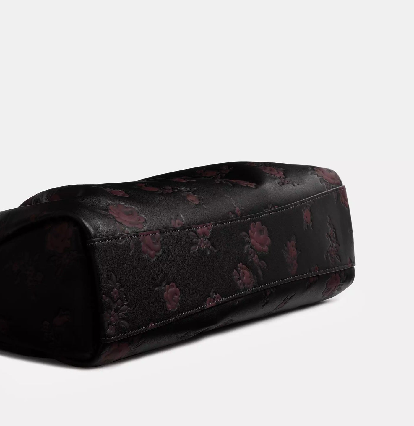 Faye Large Shoulder Bag With Floral Print Wine Multi Coach