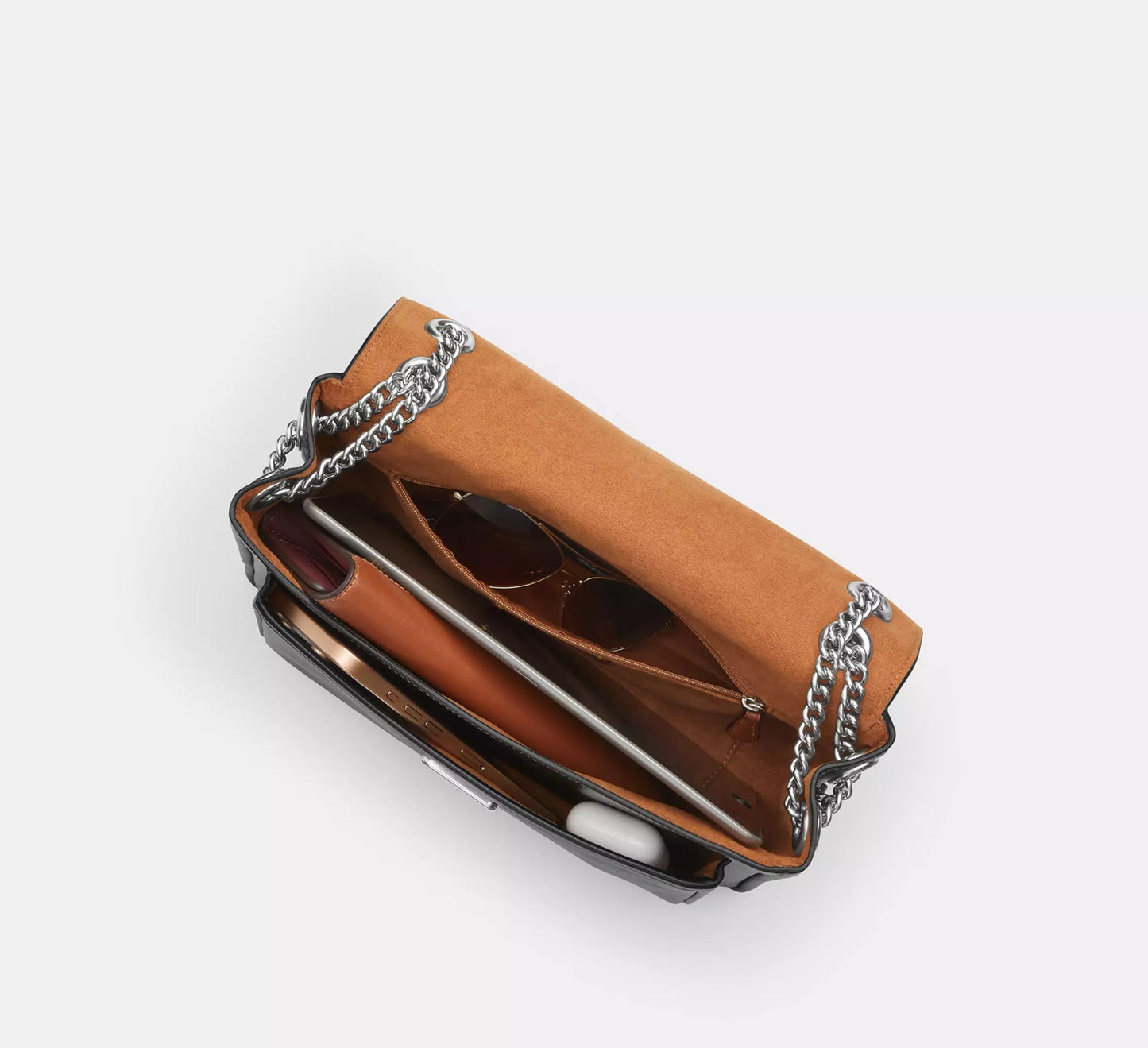 Elodie Crossbody Bag Silver Black Coach