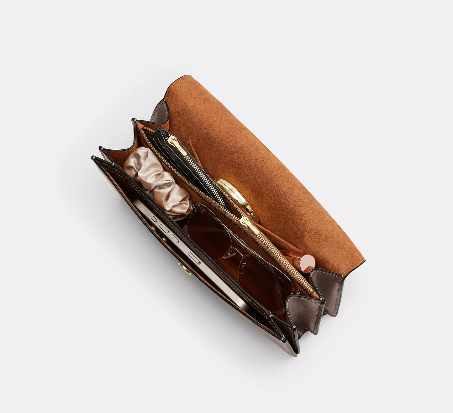Klare Envelope Crossbody Bag Dark Stone Coach