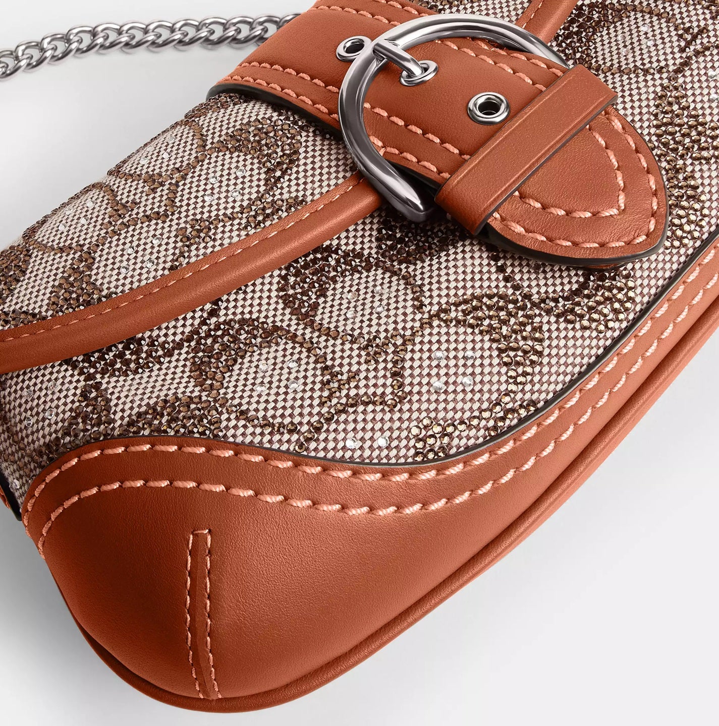 Soho Bag 25 In Crystal Signature Jacquard Burnished Amber Coach