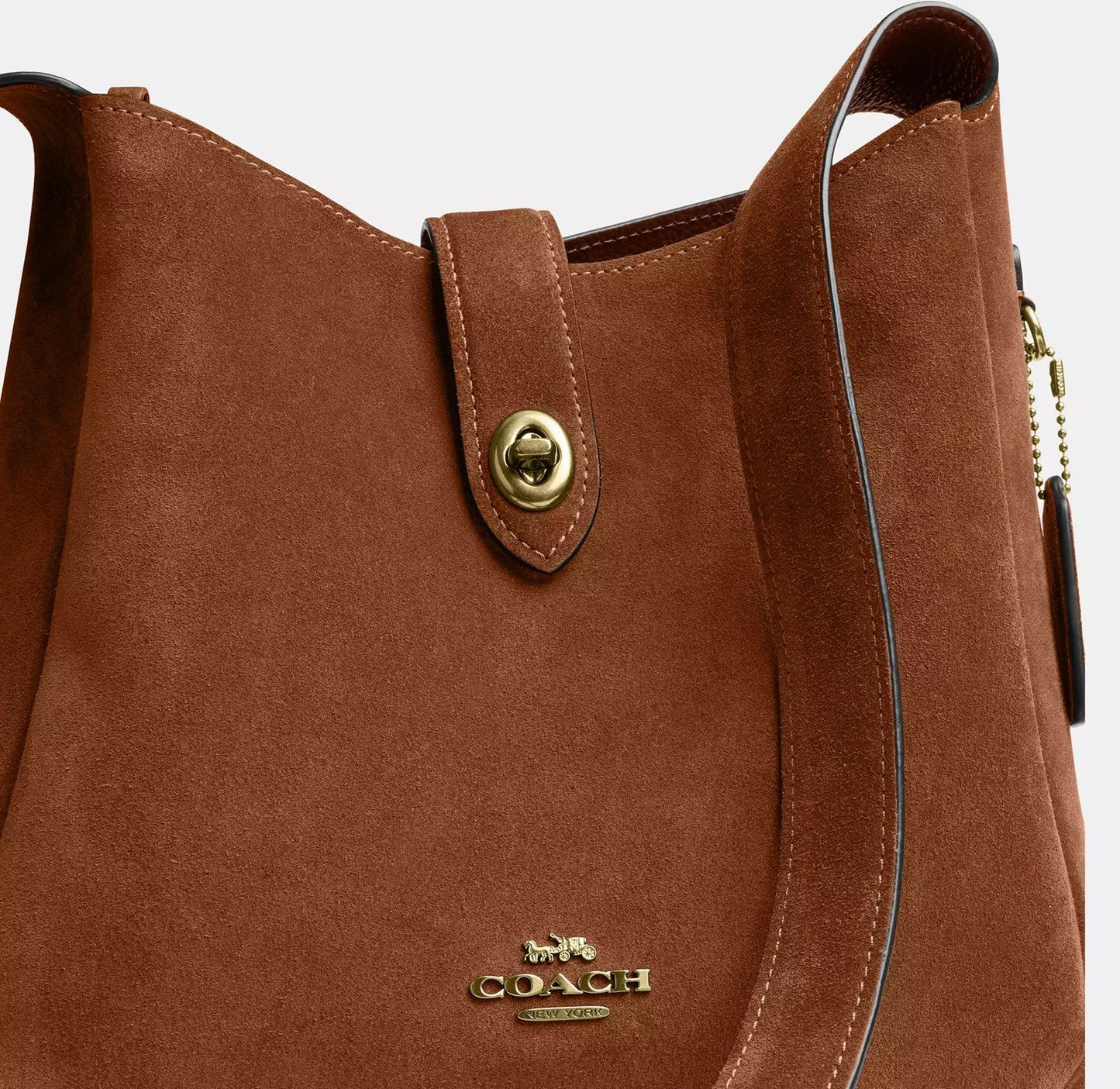 Hadley Convertible Crossbody Bag Suede Sienna Coach