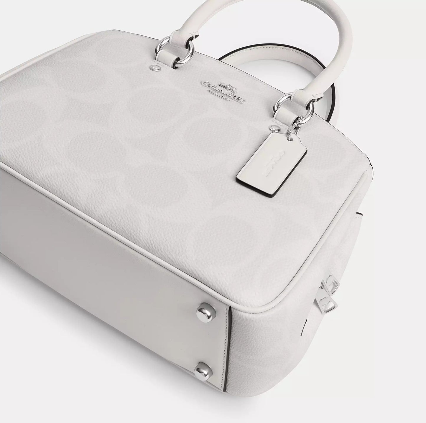 Savannah Small Carryall Bag In Signature Canvas White Chalk Coach