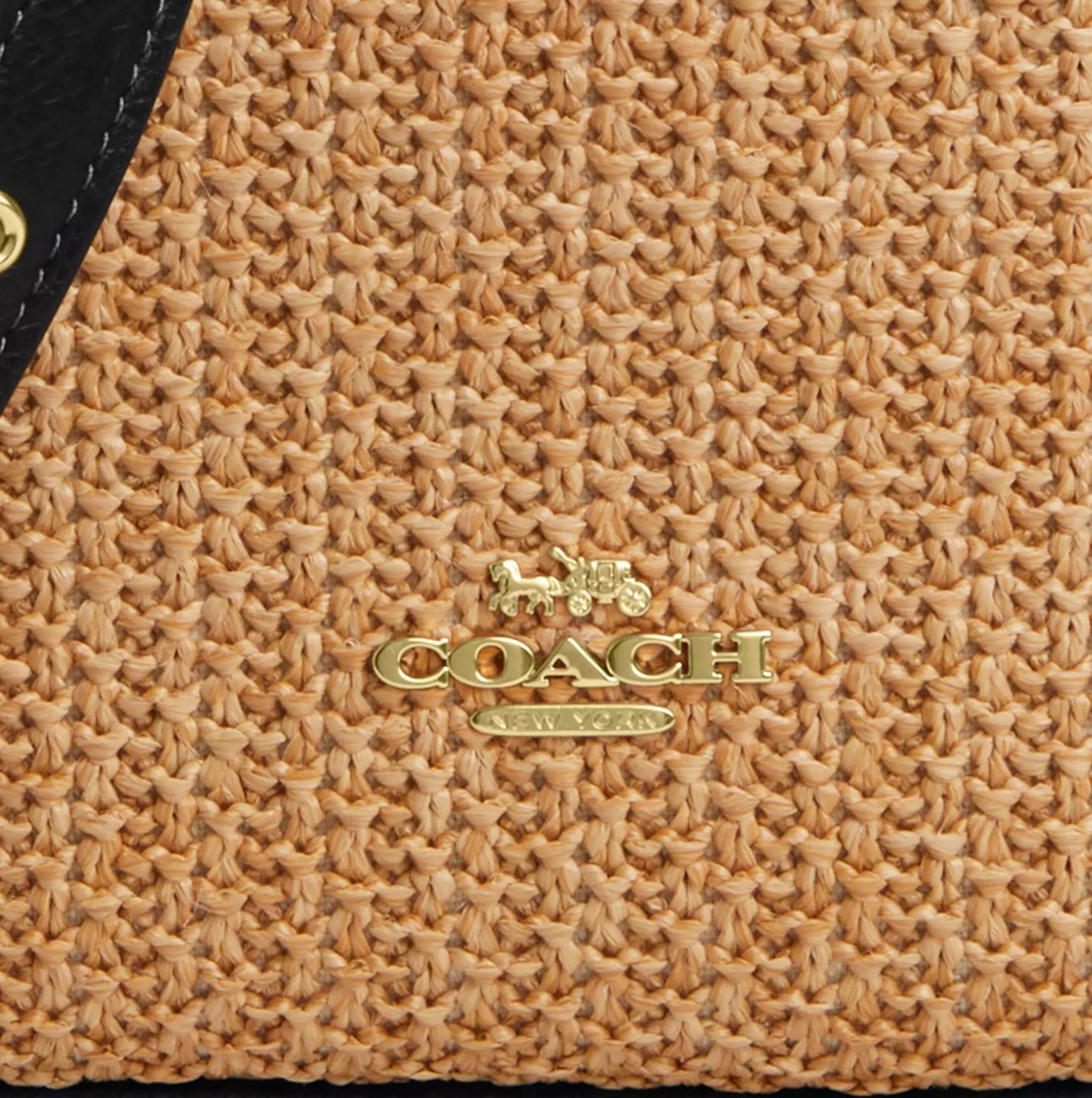 Hadley Mini Crossbody Bag Straw Toast Black Coach