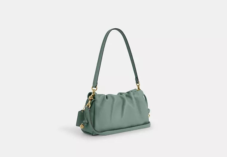 Faye Shoulder Bag With Ruching Sage Coach