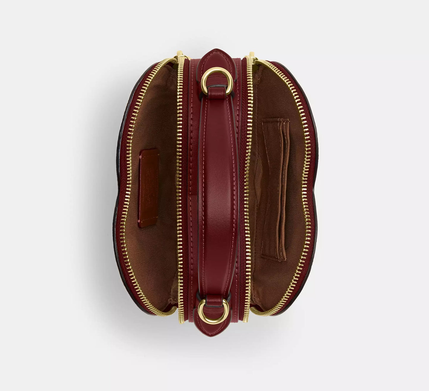 Heart Crossbody Bag In Signature Canvas With Cherry Print Tan Multi Coach