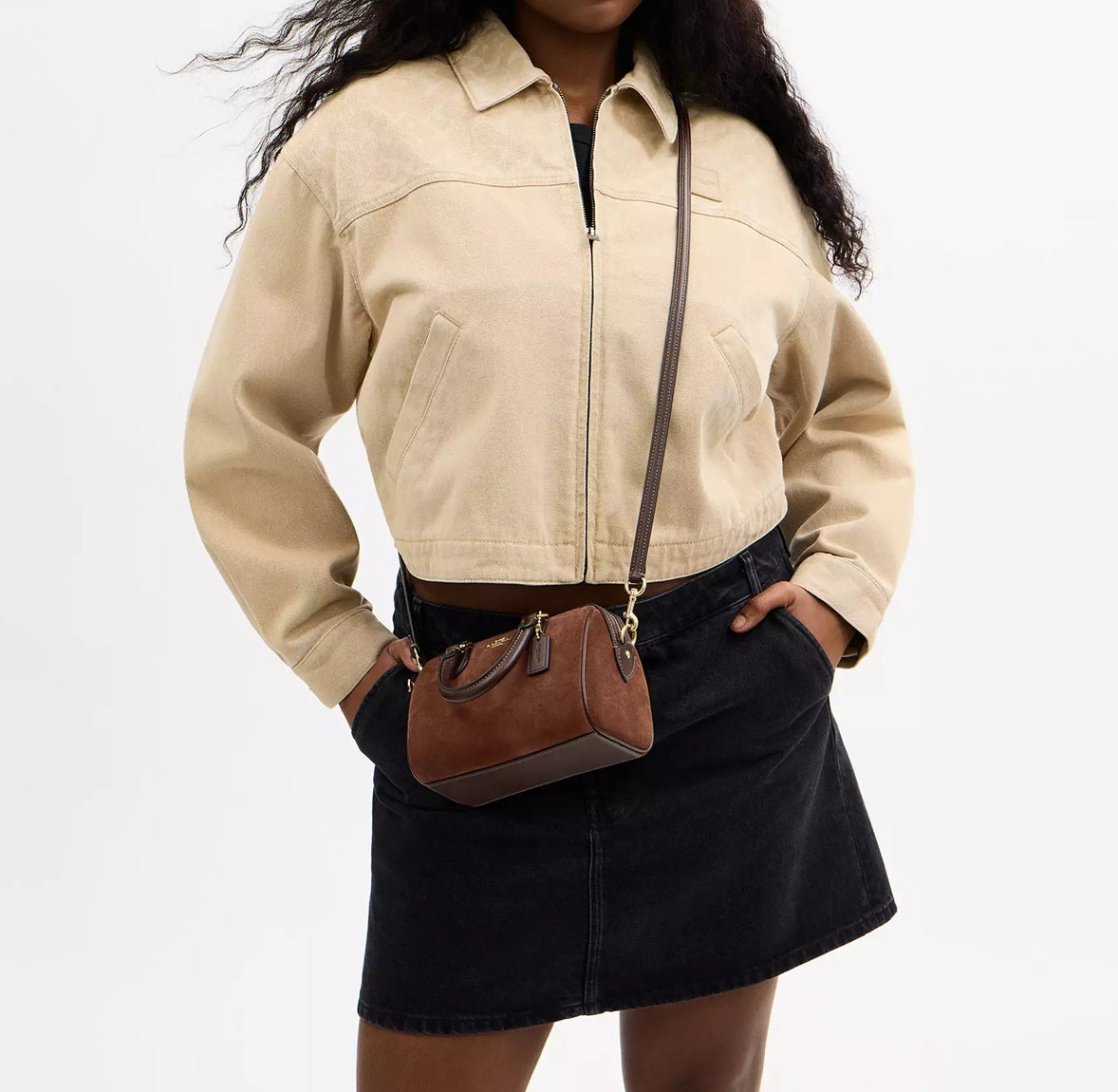 Mini Rowan Crossbody Bag Vintage Brown Coach