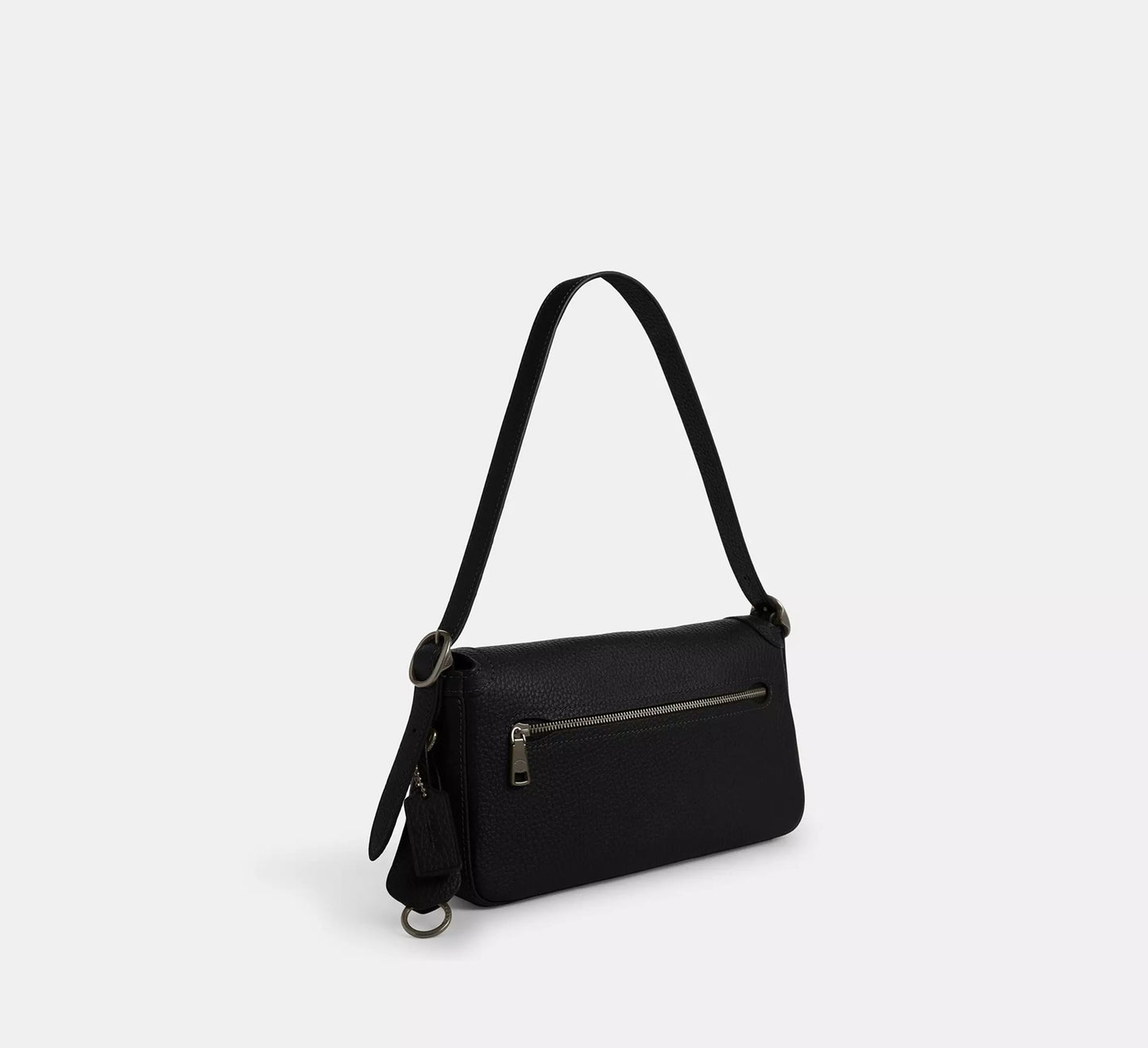 Etta Small Flap Shoulder Bag Gunmetal Black Coach