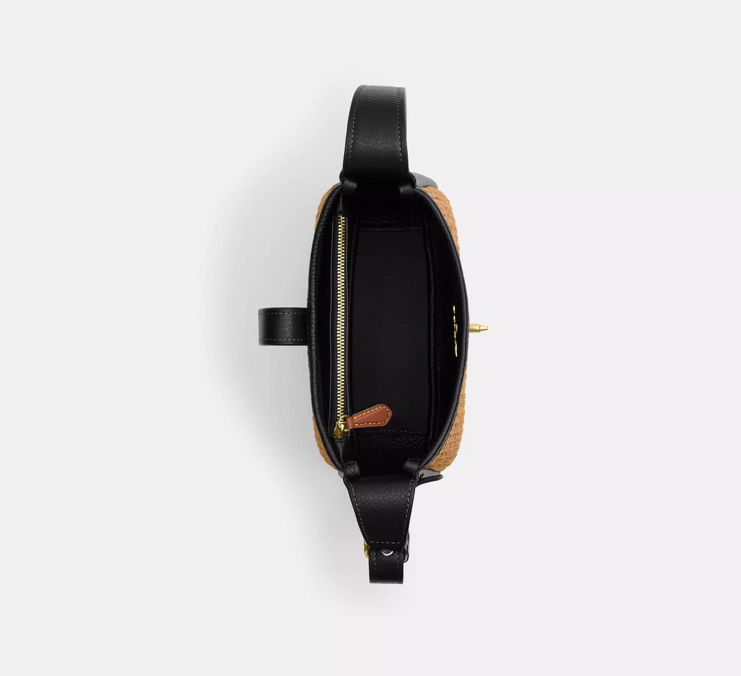 Hadley Mini Crossbody Bag Straw Toast Black Coach