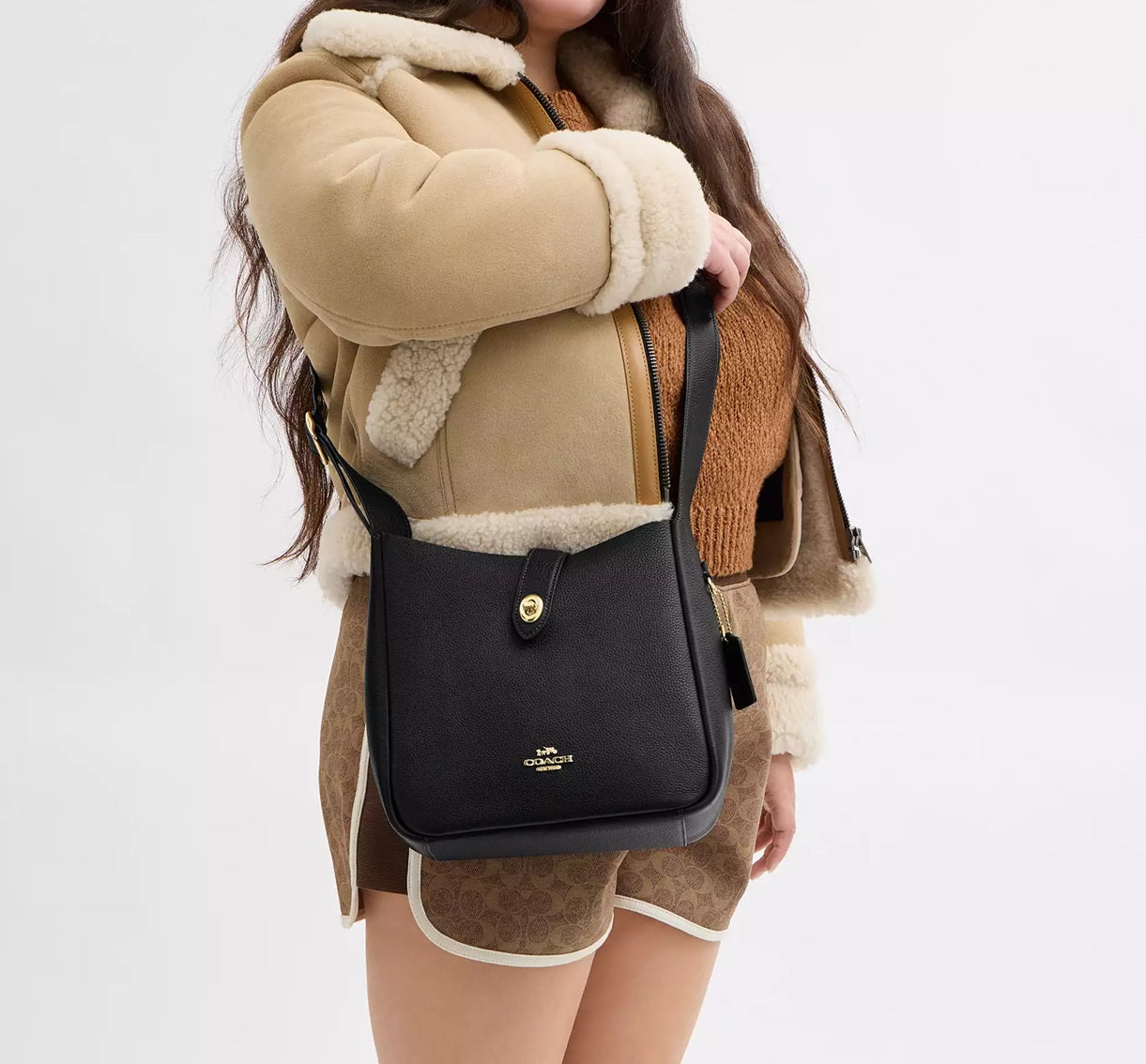 Hadley Convertible Crossbody Bag Black Coach