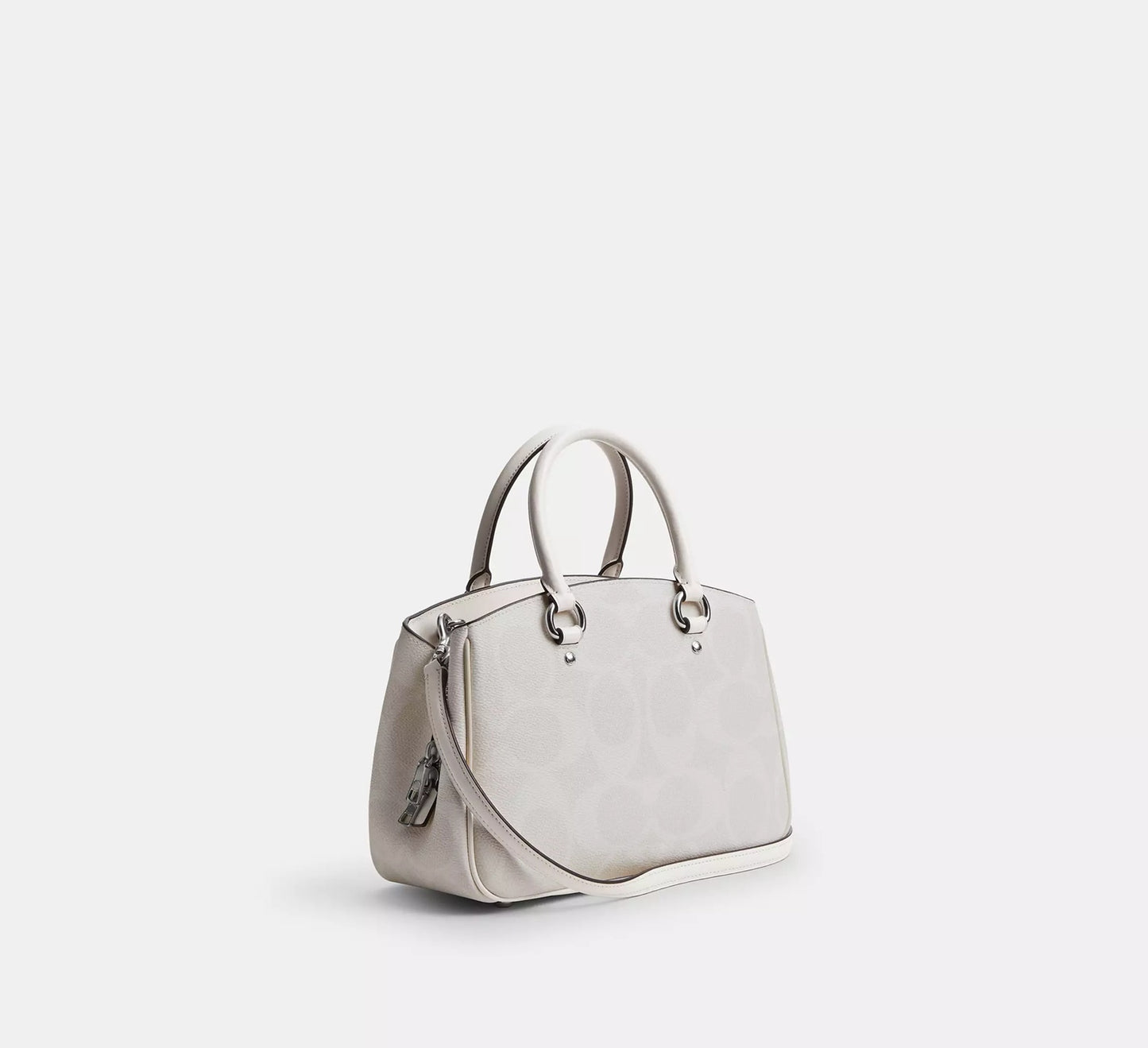 Savannah Small Carryall Bag In Signature Canvas White Chalk Coach