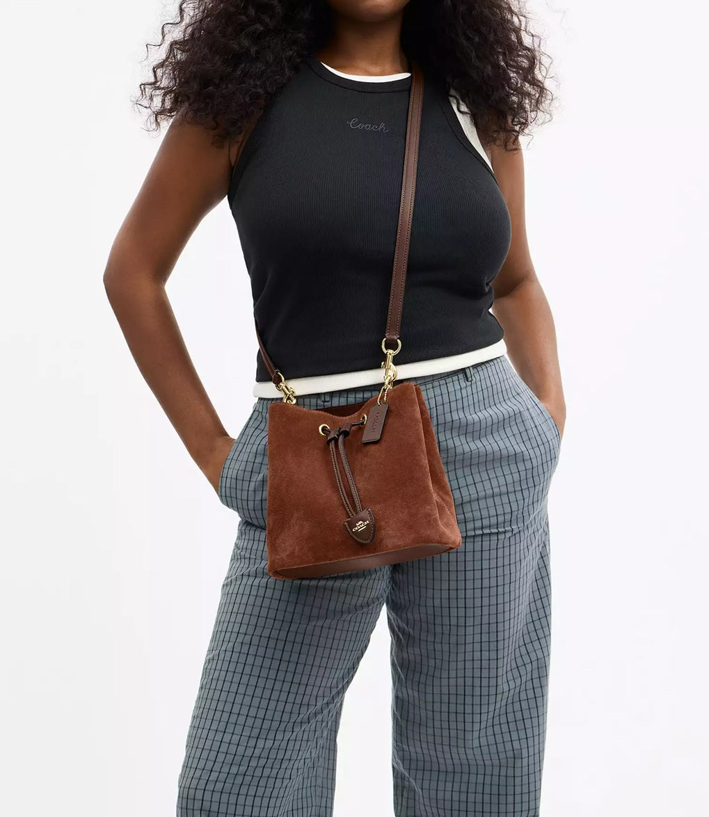 Rowan Bucket Bag Vintage Brown Coach