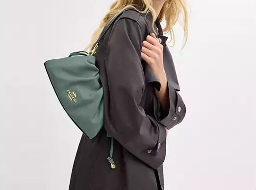 Faye Shoulder Bag With Ruching Sage Coach
