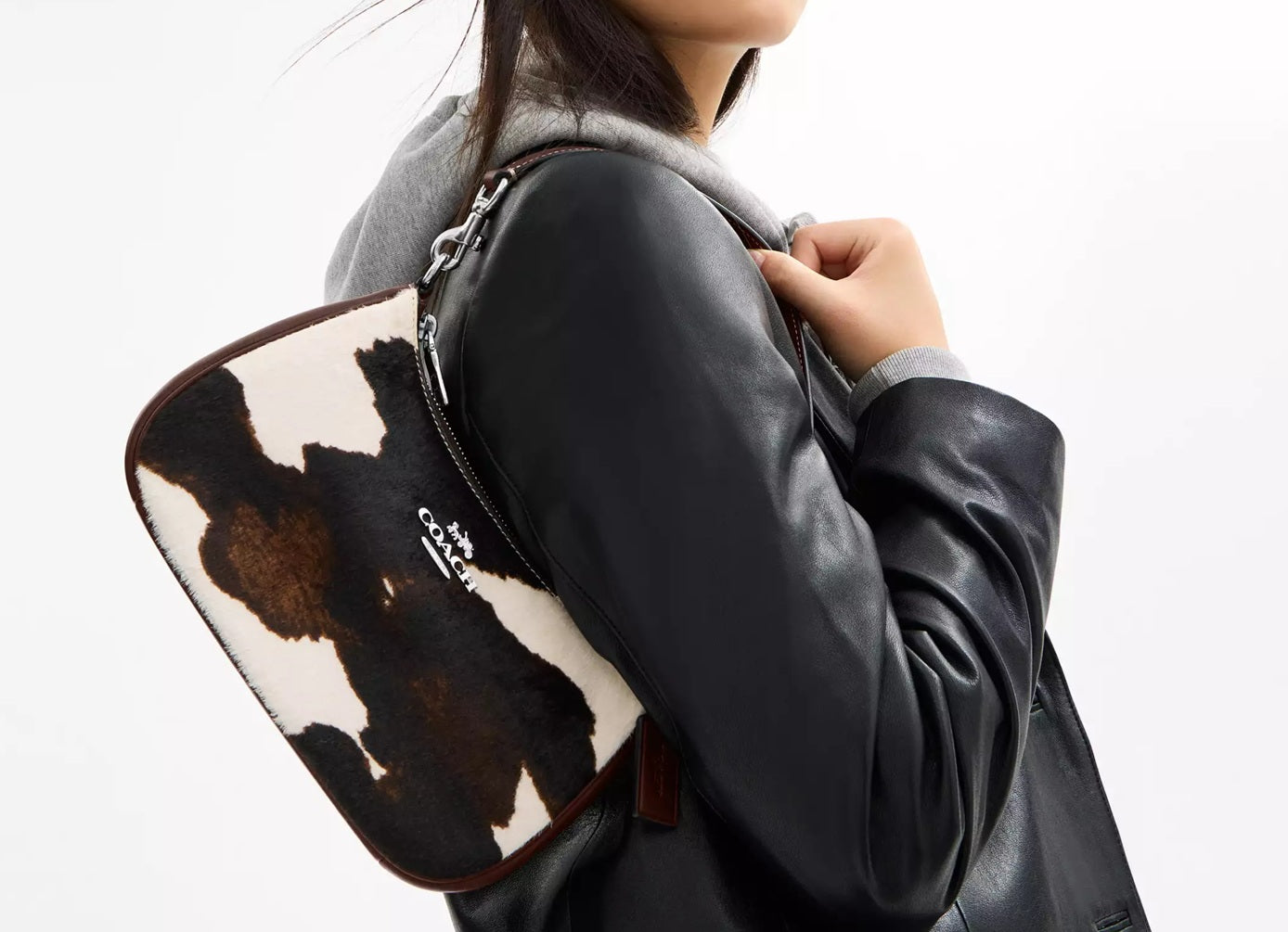 Teri Shoulder Bag With Cow Print Multi Coach