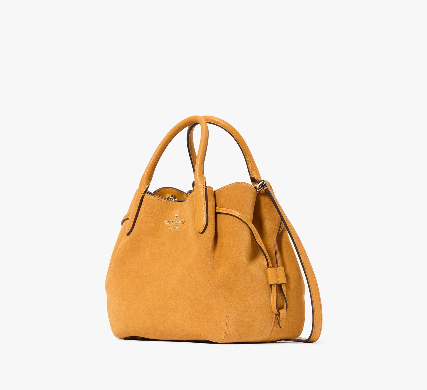 Dumpling Suede Small Satchel Bag Squash Blossom Kate Spade