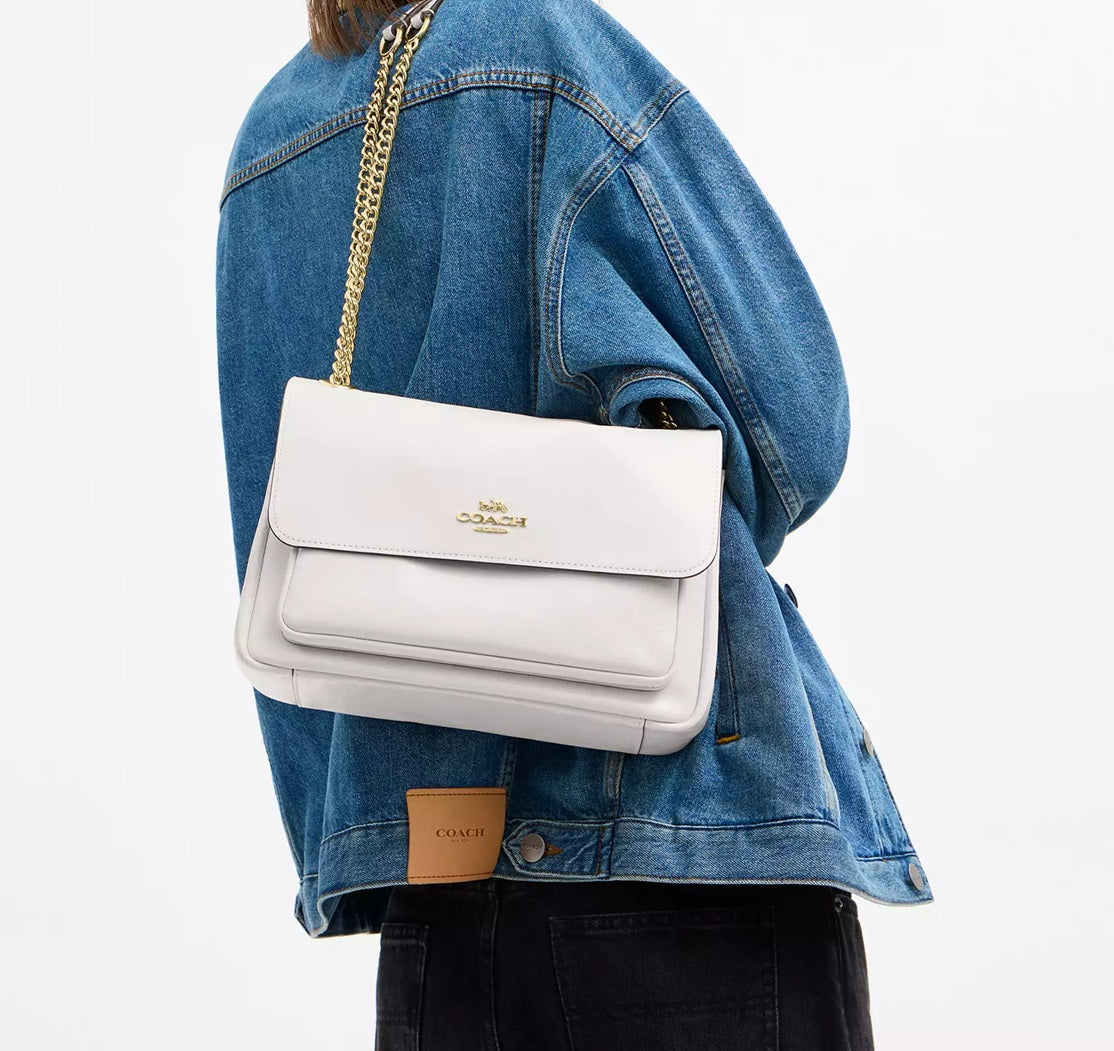 Elodie Crossbody Bag Gold Chalk Coach