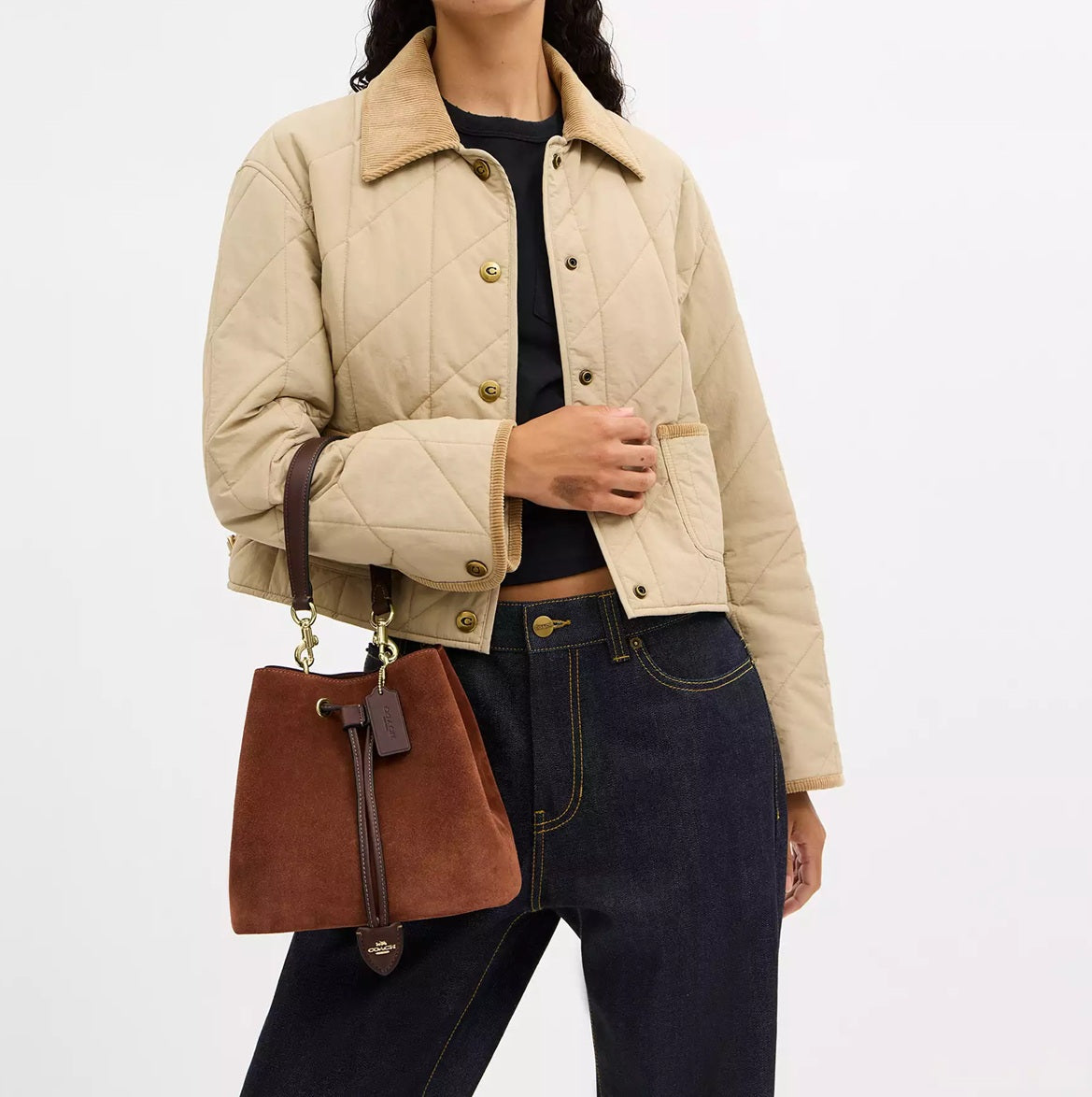 Rowan Bucket Bag Vintage Brown Coach