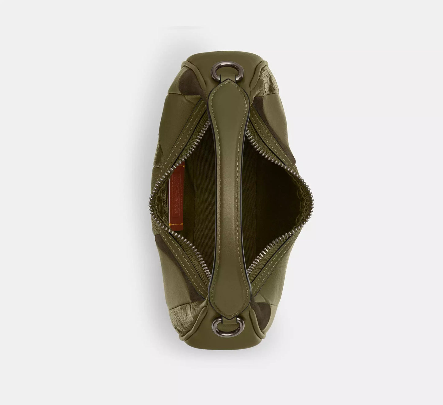 Carmen Mini Crossbody Bag With Patchwork Gunmetal Olive Coach