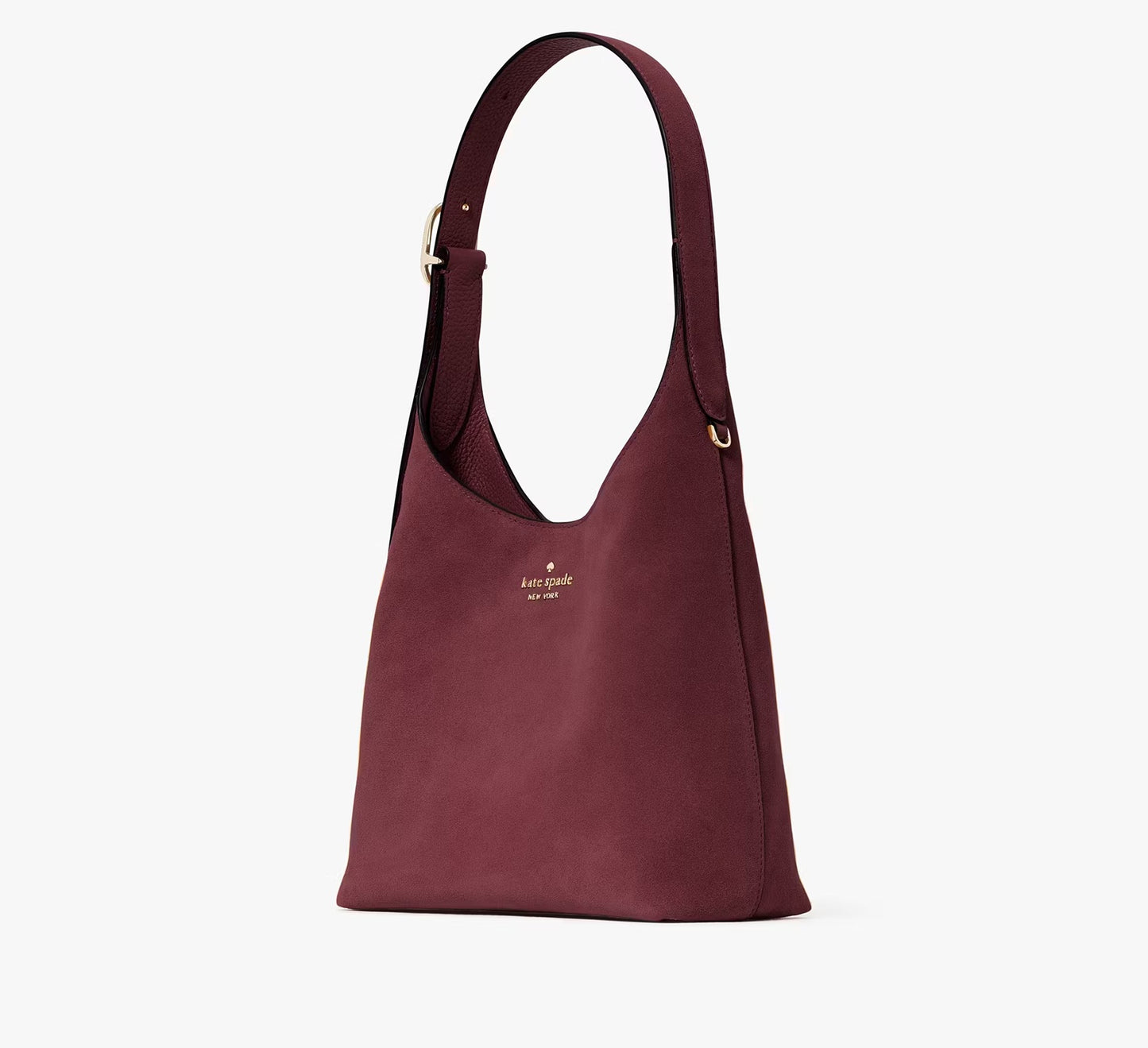 454 Suede Small Shoulder Bag Dark Merlot Kate Spade