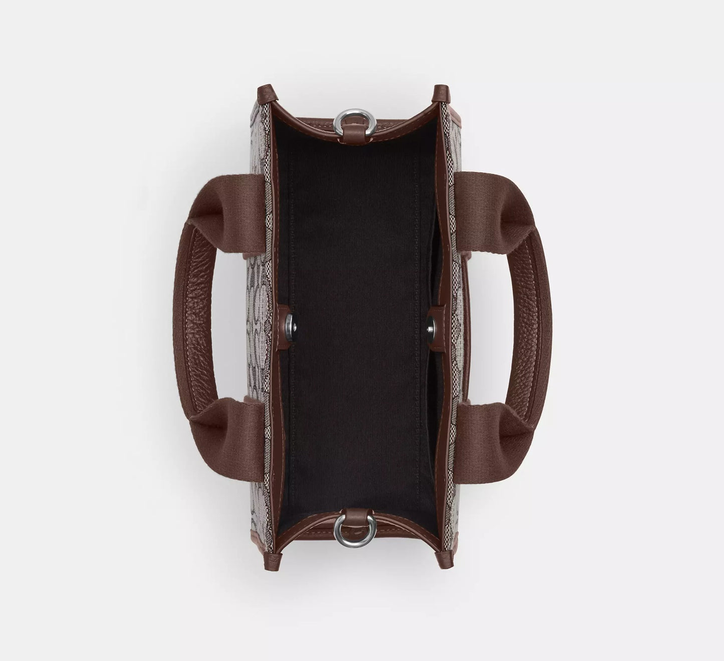 Smith Tote Bag 24 In Signature Jacquard Oak Maple Coach