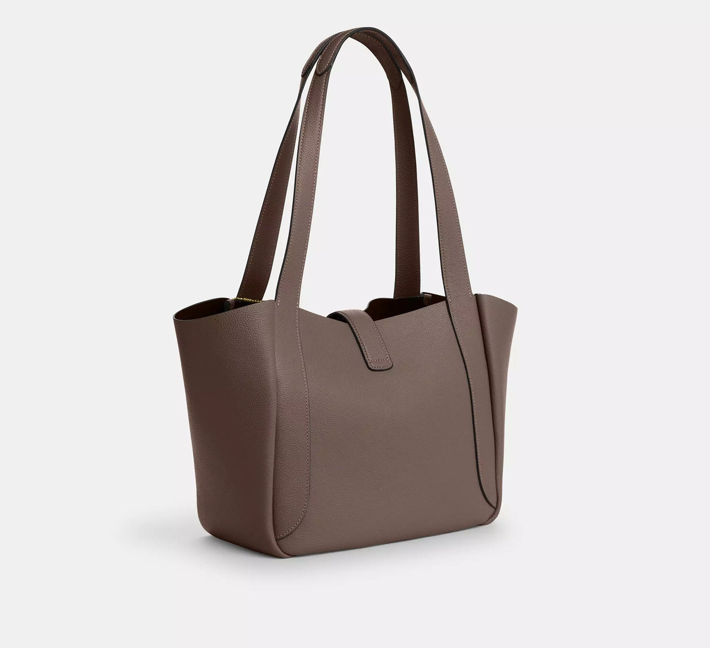 Hadley Turnlock Tote Bag Dark Stone Coach