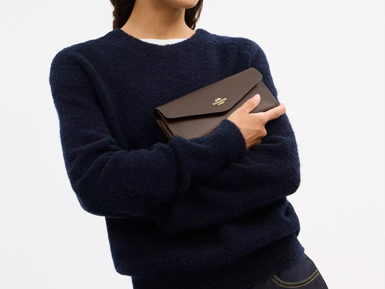 Klare Wallet With Chain Dark Stone Coach