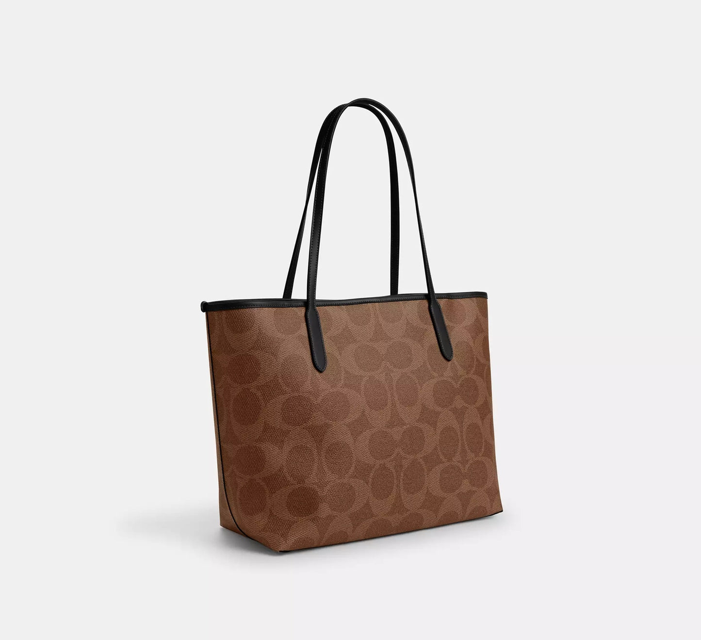 City Tote Bag In Signature Canvas With Halloween Print Tan Multi Coach