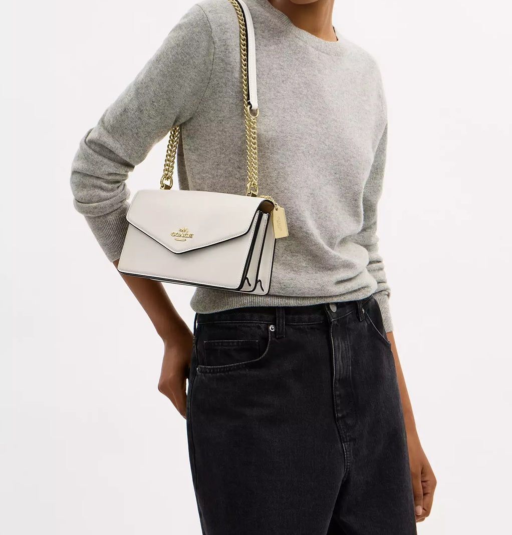 Klare Envelope Crossbody Bag Chalk Coach