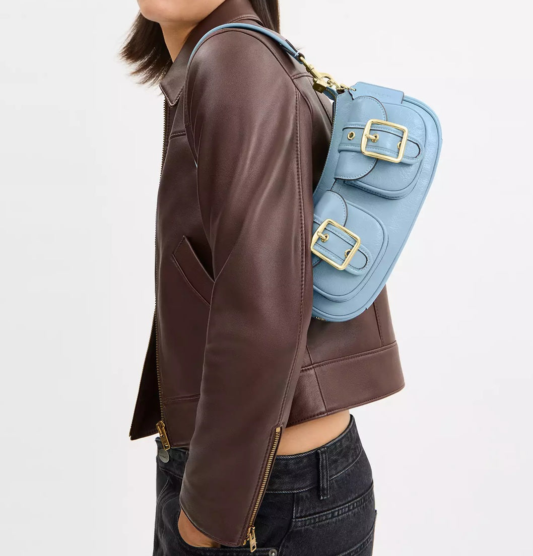 Ashton Bag Glazed Powder Blue Coach