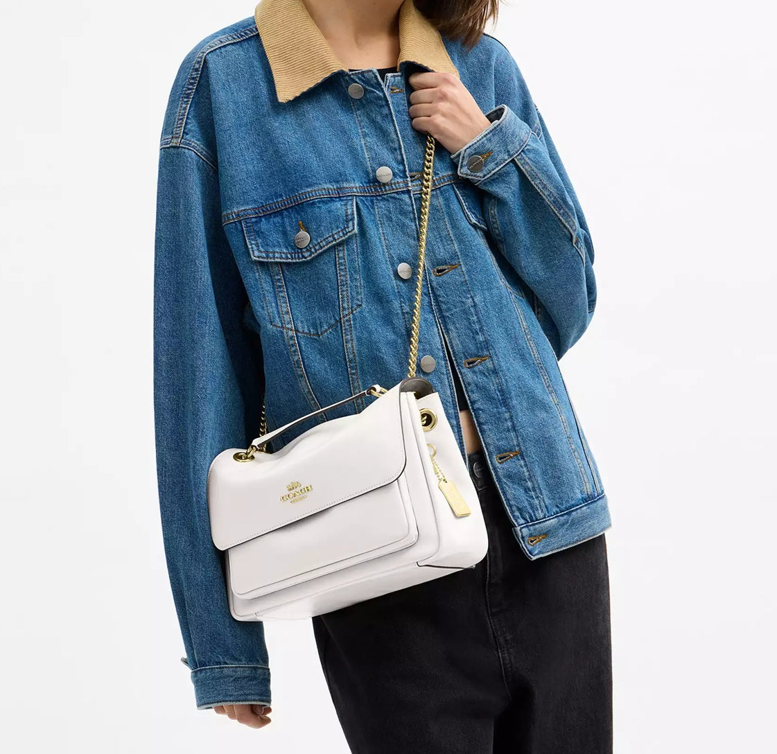 Elodie Crossbody Bag Gold Chalk Coach