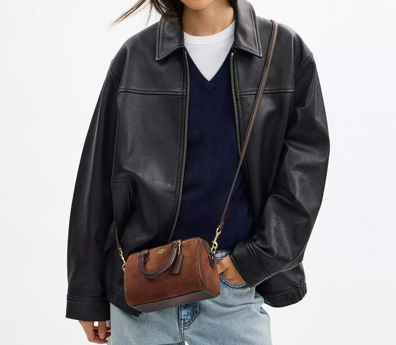 Mini Rowan Crossbody Bag Vintage Brown Coach