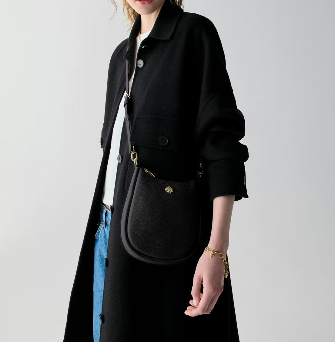 Kayla Small Swingpack Crossbody Bag Black Kate Spade