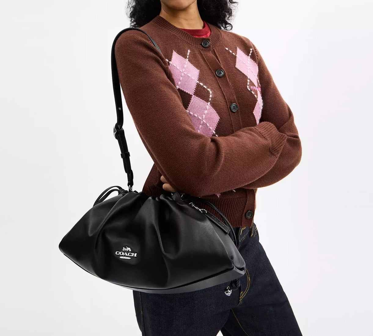 Faye Large Shoulder Bag Black Coach
