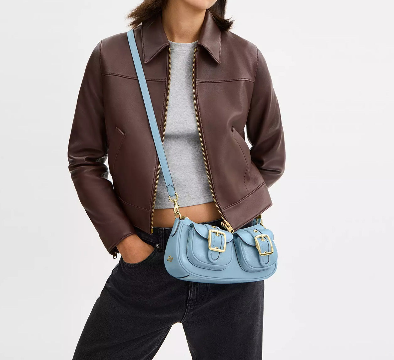 Ashton Bag Glazed Powder Blue Coach