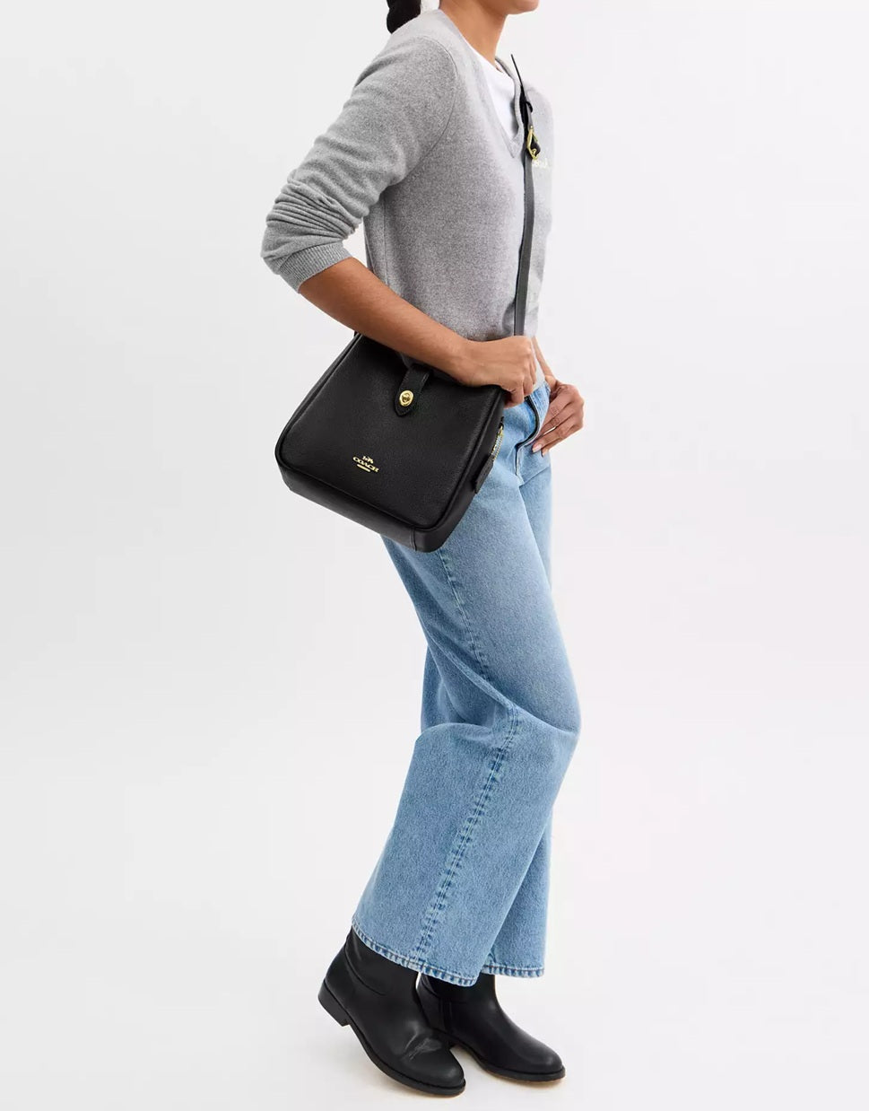 Hadley Convertible Crossbody Bag Black Coach