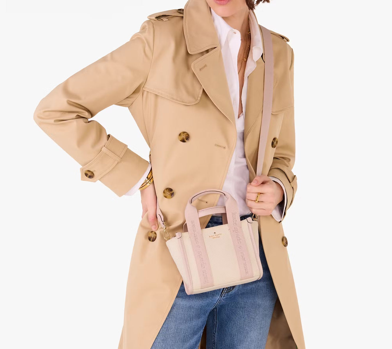 Kip Canvas Mini Tote Bag Rose Smoke Multi Kate Spade