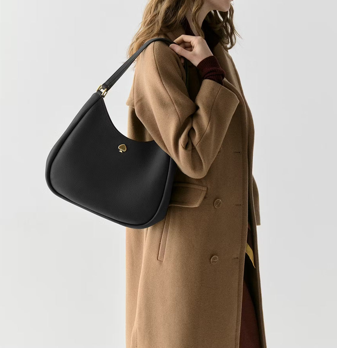 Kayla Large Triple Compartment Shoulder Bag Black Kate Spade
