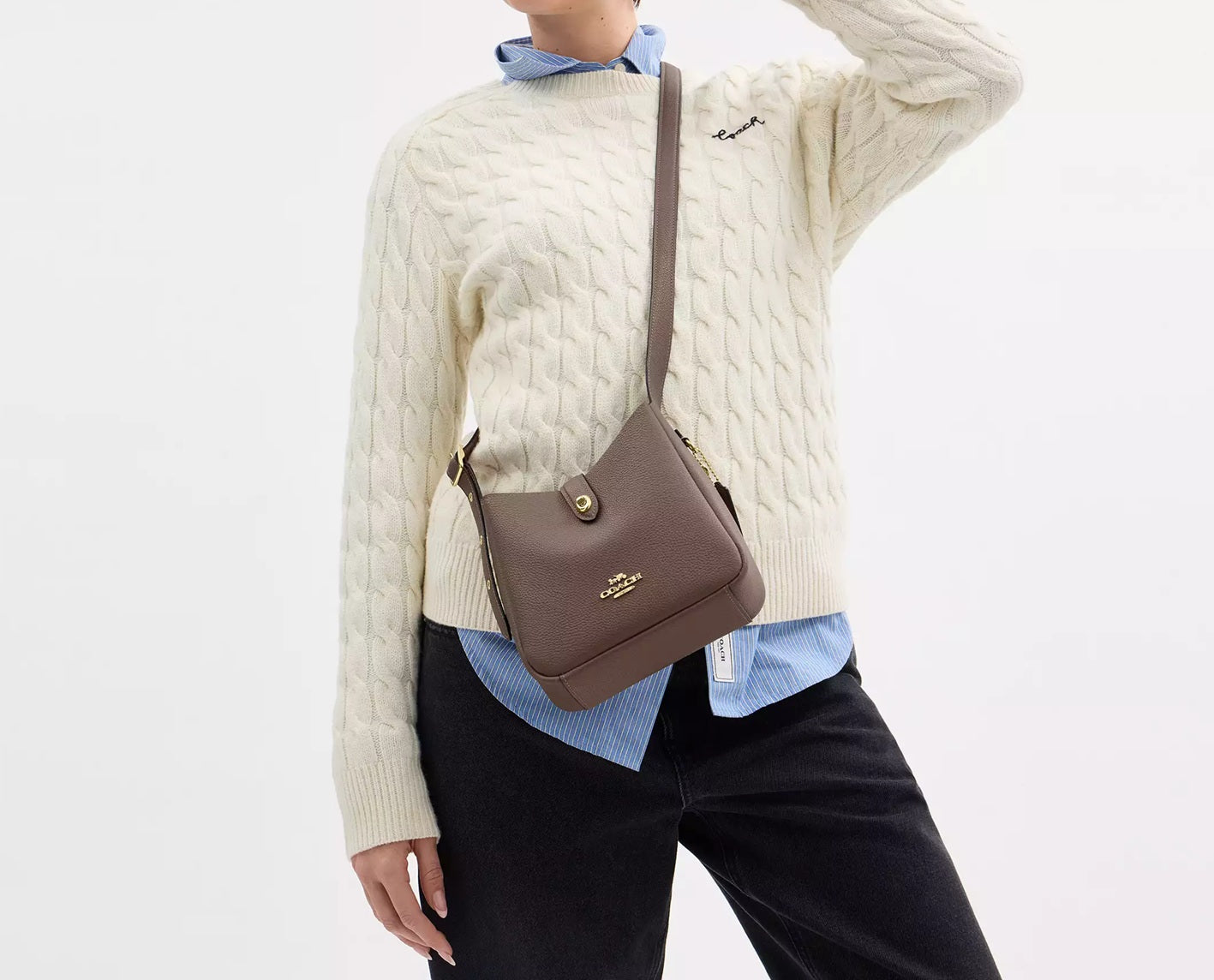 Hadley Mini Crossbody Bag Dark Stone Coach