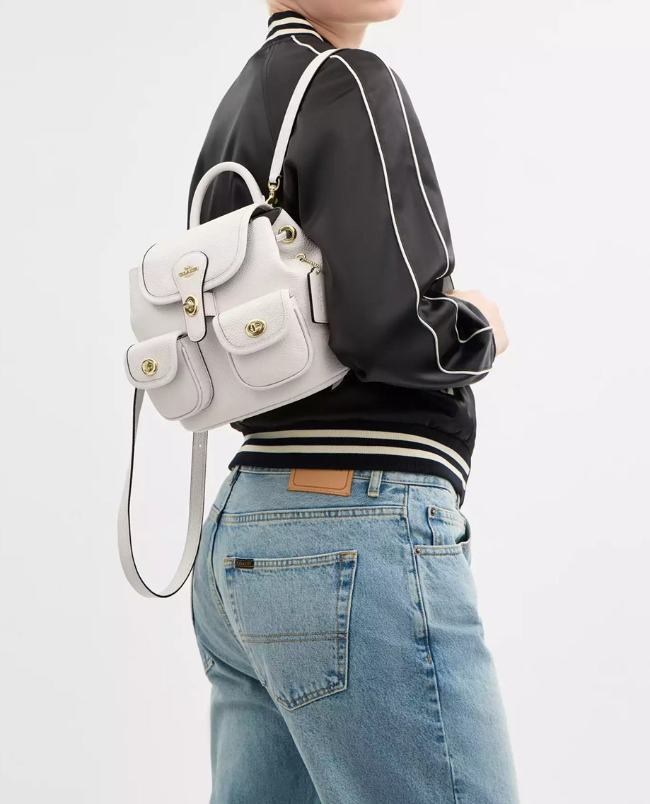 Hadley Backpack Gold Chalk Coach